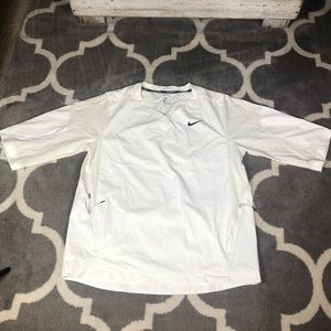 Nike Jacket Mens Size Large Baseball White Hot 897383-100 Pullover 3/4 Sleeve